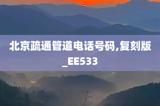 北京疏通管道电话号码,复刻版_EE533