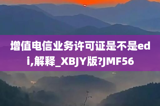 增值电信业务许可证是不是edi,解释_XBJY版?JMF56