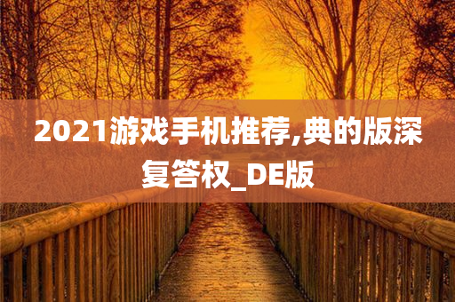 2021游戏手机推荐,典的版深复答权_DE版