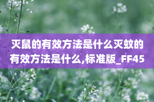 灭鼠的有效方法是什么灭蚊的有效方法是什么,标准版_FF45