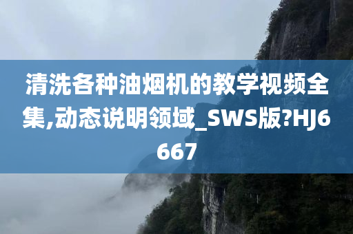 清洗各种油烟机的教学视频全集,动态说明领域_SWS版?HJ6667