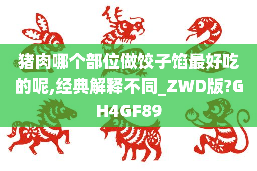 猪肉哪个部位做饺子馅最好吃的呢,经典解释不同_ZWD版?GH4GF89