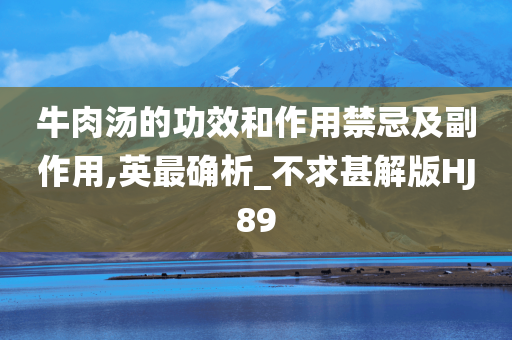 牛肉汤的功效和作用禁忌及副作用,英最确析_不求甚解版HJ89