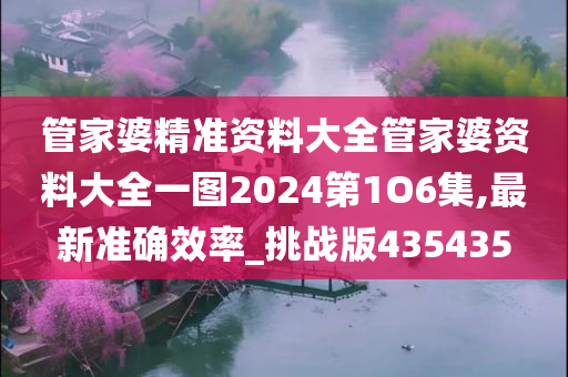 管家婆精准资料大全管家婆资料大全一图2024第1O6集,最新准确效率_挑战版435435