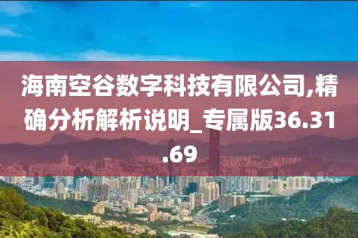 海南空谷数字科技有限公司,精确分析解析说明_专属版36.31.69