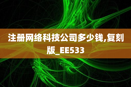 注册网络科技公司多少钱,复刻版_EE533