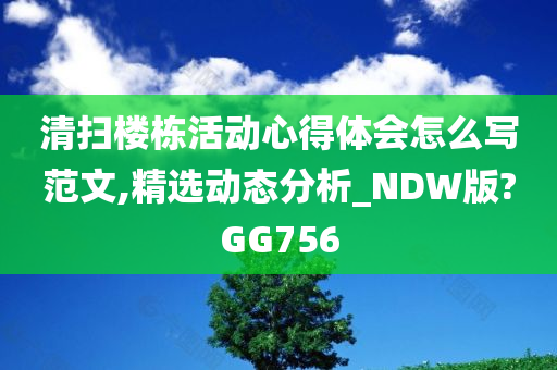 清扫楼栋活动心得体会怎么写范文,精选动态分析_NDW版?GG756