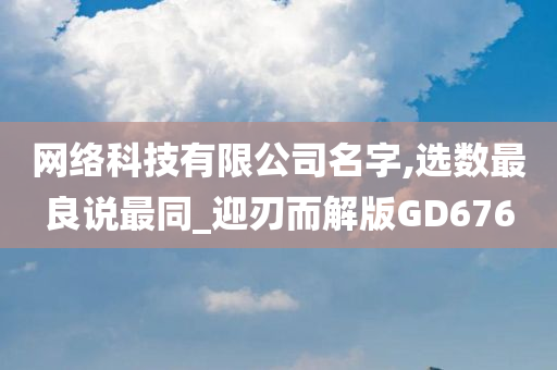 网络科技有限公司名字,选数最良说最同_迎刃而解版GD676