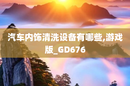 汽车内饰清洗设备有哪些,游戏版_GD676