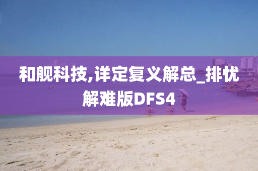 和舰科技,详定复义解总_排忧解难版DFS4