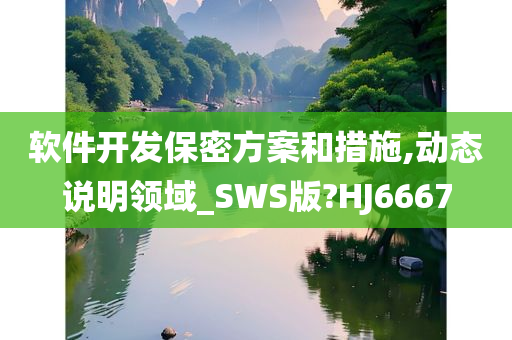 软件开发保密方案和措施,动态说明领域_SWS版?HJ6667