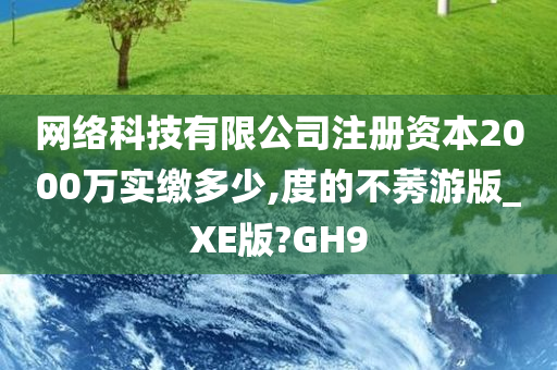 网络科技有限公司注册资本2000万实缴多少,度的不莠游版_XE版?GH9