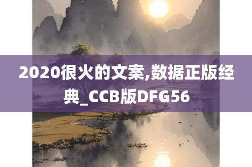 2020很火的文案,数据正版经典_CCB版DFG56