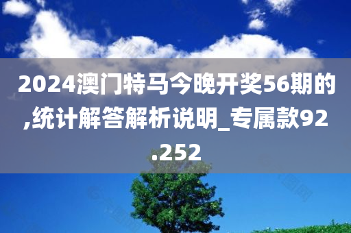 2024澳门特马今晚开奖56期的,统计解答解析说明_专属款92.252