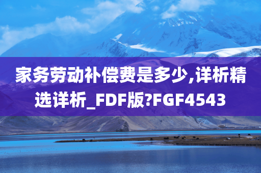 家务劳动补偿费是多少,详析精选详析_FDF版?FGF4543