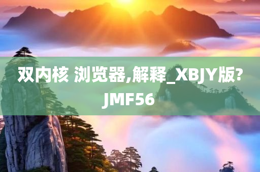 双内核 浏览器,解释_XBJY版?JMF56