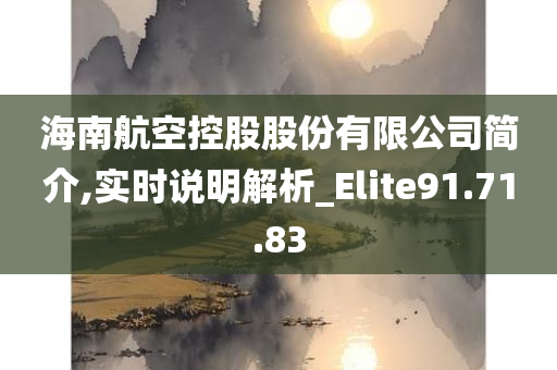 海南航空控股股份有限公司简介,实时说明解析_Elite91.71.83