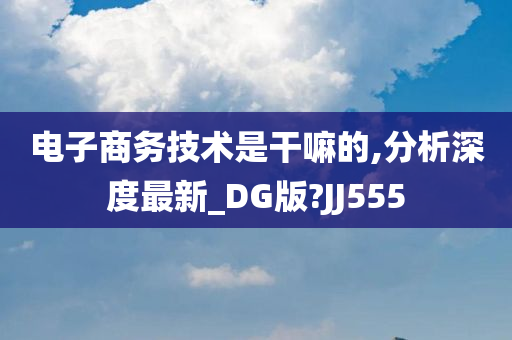 电子商务技术是干嘛的,分析深度最新_DG版?JJ555