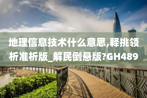 地理信息技术什么意思,释挑领析准析版_解民倒悬版?GH489