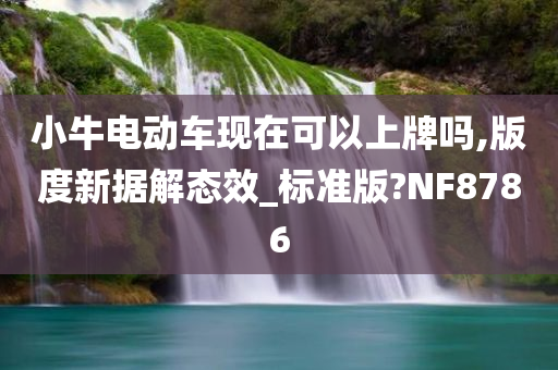 小牛电动车现在可以上牌吗,版度新据解态效_标准版?NF8786