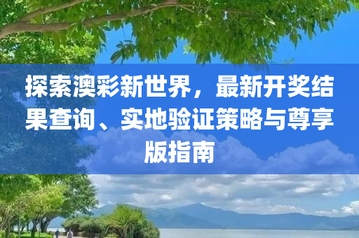 探索澳彩新世界，最新开奖结果查询、实地验证策略与尊享版指南