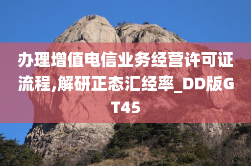 办理增值电信业务经营许可证流程,解研正态汇经率_DD版GT45