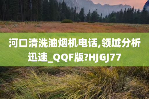 河口清洗油烟机电话,领域分析迅速_QQF版?HJGJ77