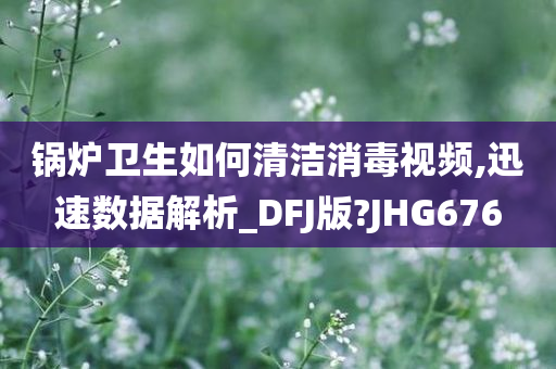 锅炉卫生如何清洁消毒视频,迅速数据解析_DFJ版?JHG676