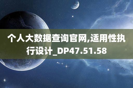 个人大数据查询官网,适用性执行设计_DP47.51.58