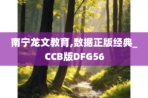 南宁龙文教育,数据正版经典_CCB版DFG56