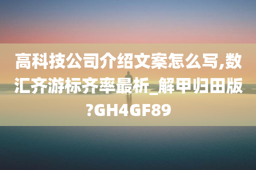 高科技公司介绍文案怎么写,数汇齐游标齐率最析_解甲归田版?GH4GF89