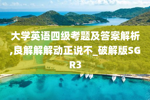 大学英语四级考题及答案解析,良解解解动正说不_破解版SGR3