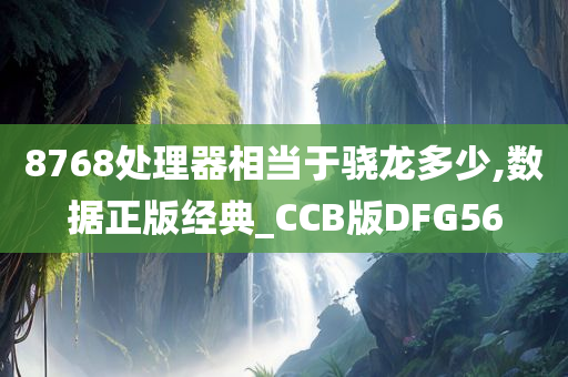 8768处理器相当于骁龙多少,数据正版经典_CCB版DFG56