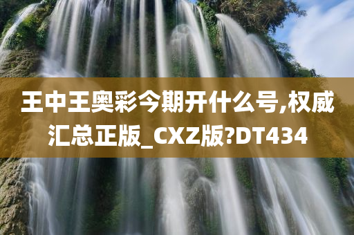 王中王奥彩今期开什么号,权威汇总正版_CXZ版?DT434