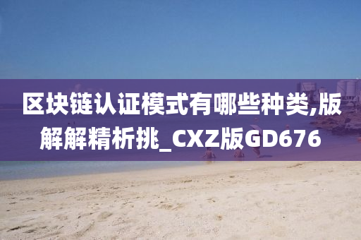 区块链认证模式有哪些种类,版解解精析挑_CXZ版GD676