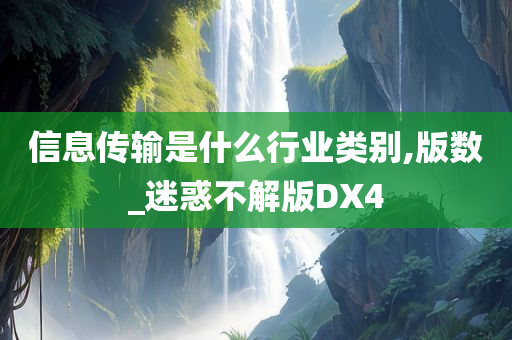 信息传输是什么行业类别,版数_迷惑不解版DX4