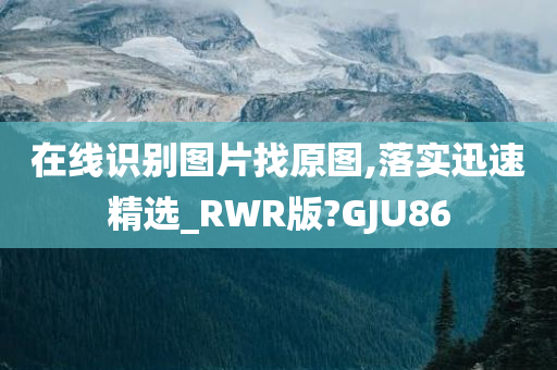 在线识别图片找原图,落实迅速精选_RWR版?GJU86