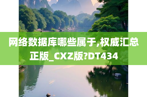 网络数据库哪些属于,权威汇总正版_CXZ版?DT434