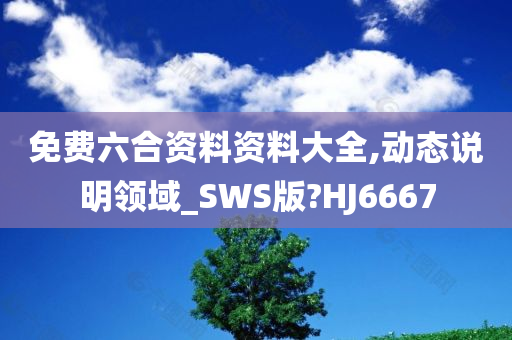 免费六合资料资料大全,动态说明领域_SWS版?HJ6667