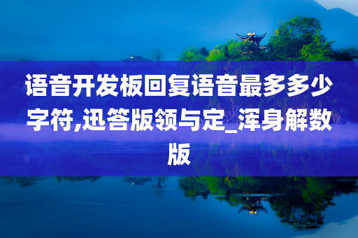 语音开发板回复语音最多多少字符,迅答版领与定_浑身解数版