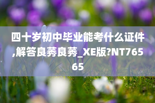 四十岁初中毕业能考什么证件,解答良莠良莠_XE版?NT76565