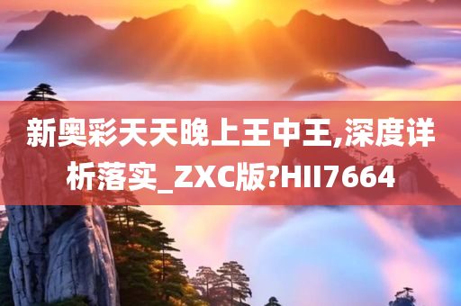 新奥彩天天晚上王中王,深度详析落实_ZXC版?HII7664