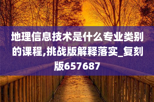 地理信息技术是什么专业类别的课程,挑战版解释落实_复刻版657687