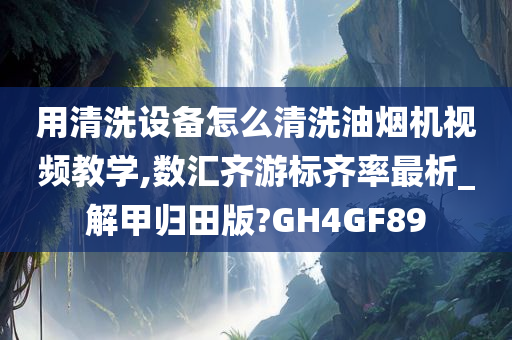 用清洗设备怎么清洗油烟机视频教学,数汇齐游标齐率最析_解甲归田版?GH4GF89