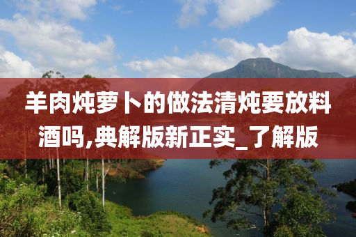 羊肉炖萝卜的做法清炖要放料酒吗,典解版新正实_了解版