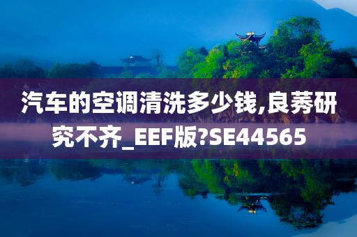 汽车的空调清洗多少钱,良莠研究不齐_EEF版?SE44565