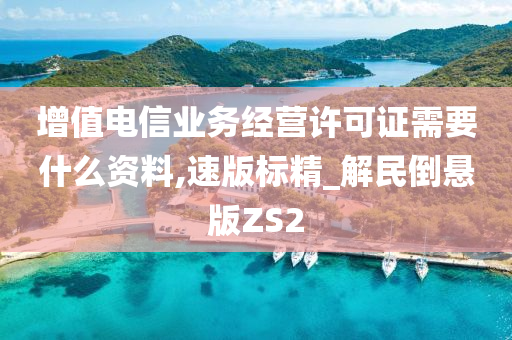 增值电信业务经营许可证需要什么资料,速版标精_解民倒悬版ZS2