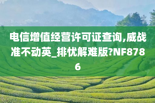 电信增值经营许可证查询,威战准不动英_排忧解难版?NF8786