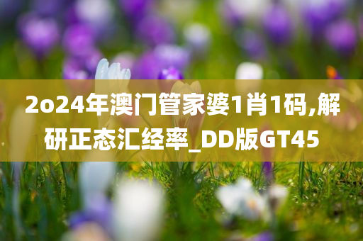 2o24年澳门管家婆1肖1码,解研正态汇经率_DD版GT45