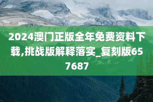 2024澳门正版全年免费资料下载,挑战版解释落实_复刻版657687